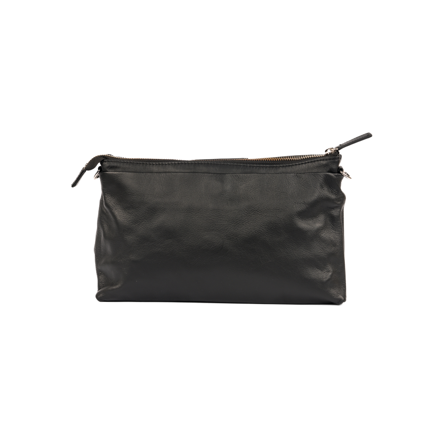 Midnight Grace Black Leather Clutch