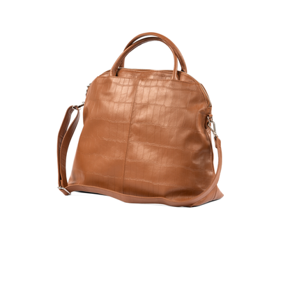 Classic Aura Brown Leather Tote