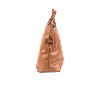Classic Aura Brown Leather Tote