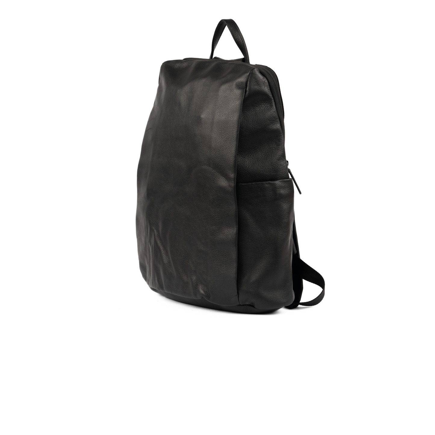 Executive Black Leather Backpack