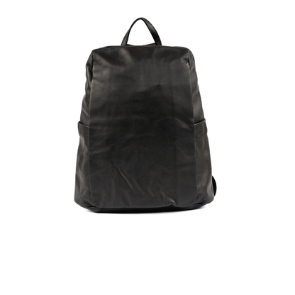 Executive Black Leather Backpack