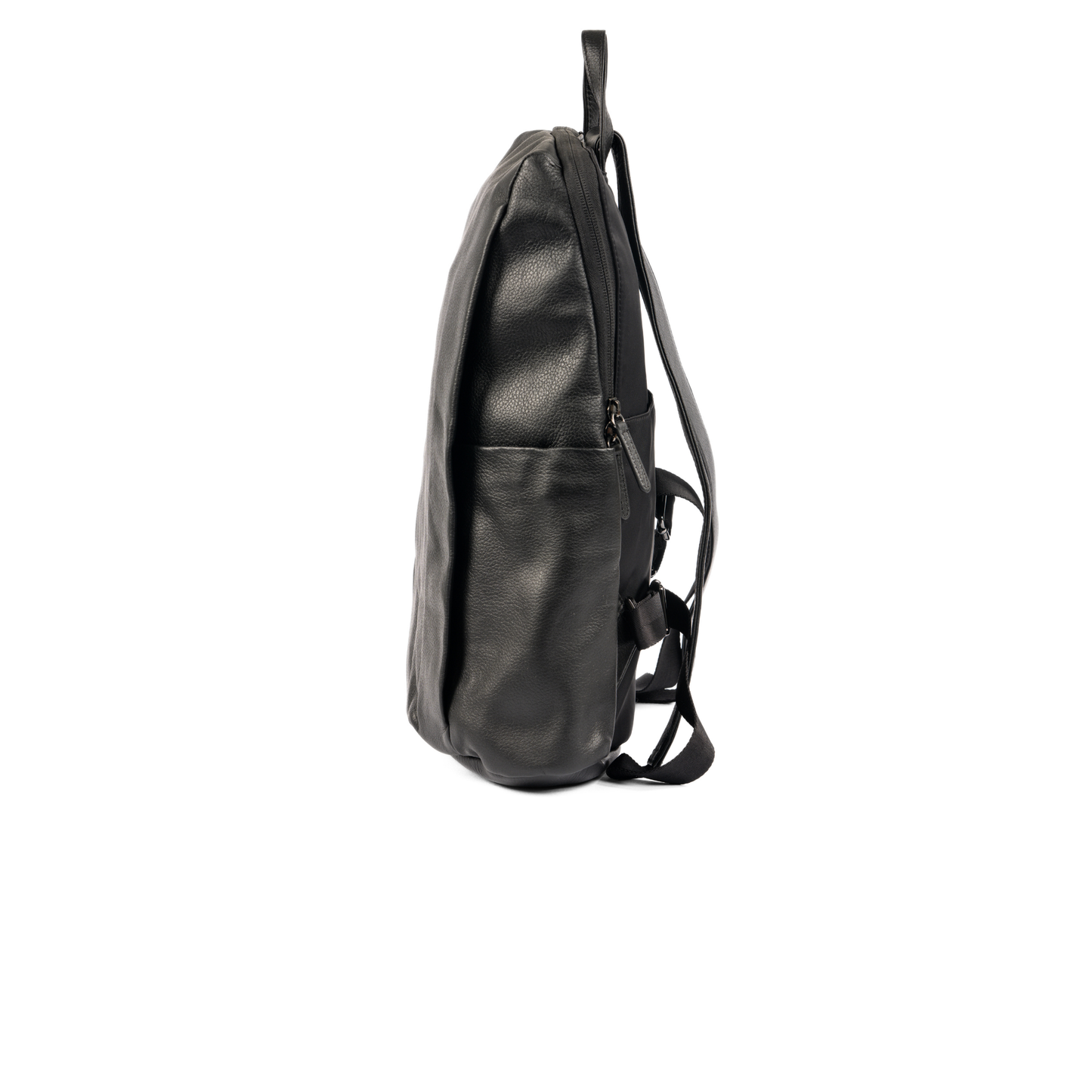 Executive Black Leather Backpack