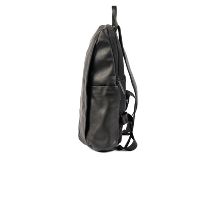 Executive Black Leather Backpack