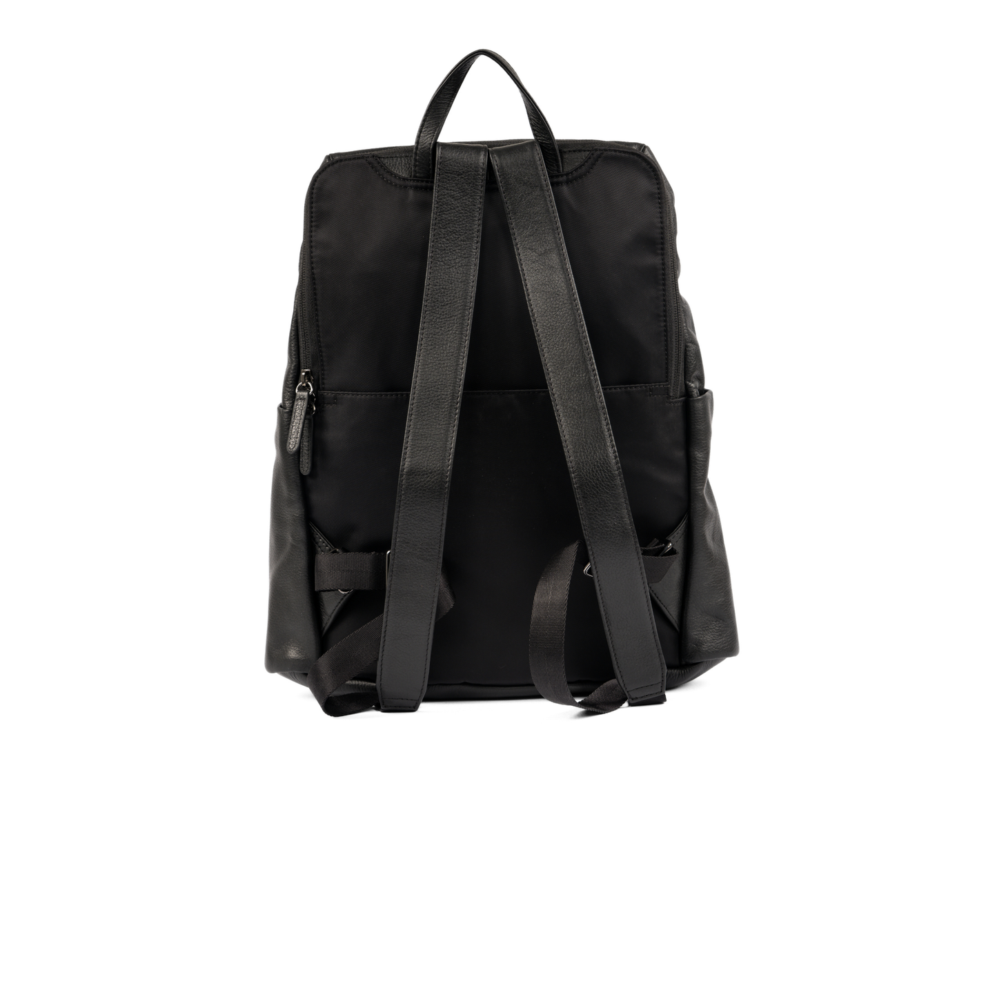 Executive Black Leather Backpack
