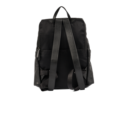 Executive Black Leather Backpack