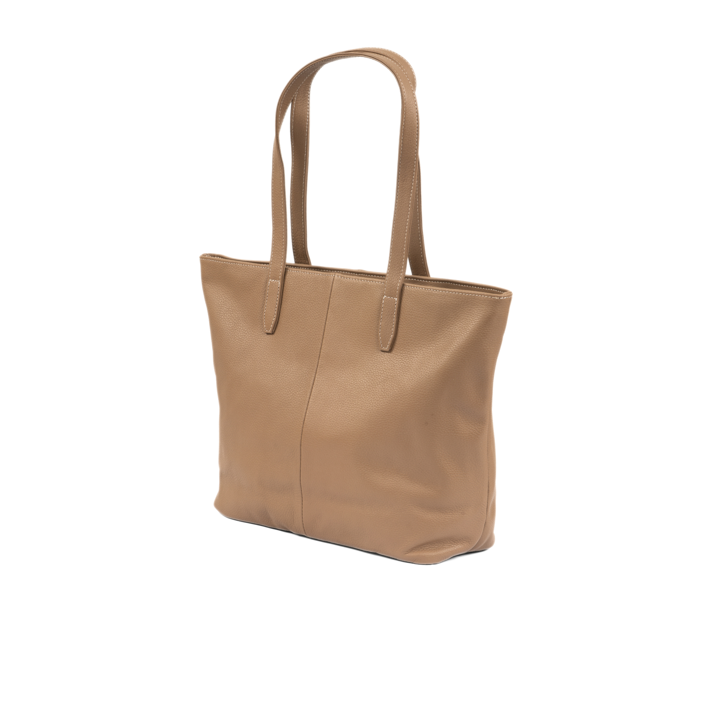 Aura Classic Tote Leather Bag - Grey