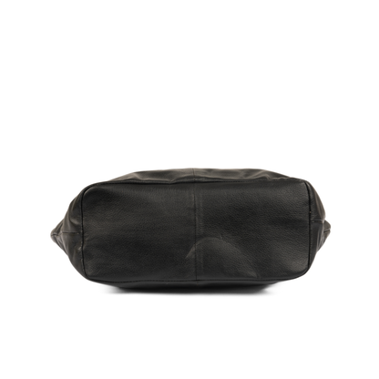 Aura Classic Tote Leather Bag - Black