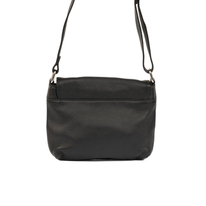 City Walk Shoulder Leather Bag - Black