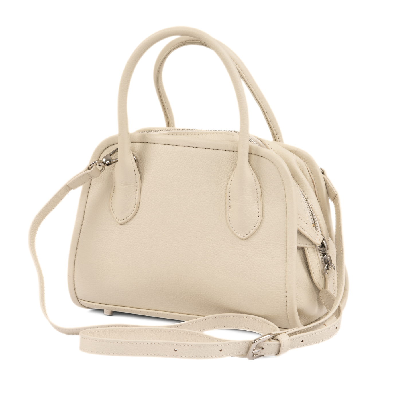 OPHELIA Leather Handbag - Off White