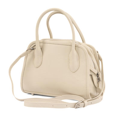 OPHELIA Leather Handbag - Off White