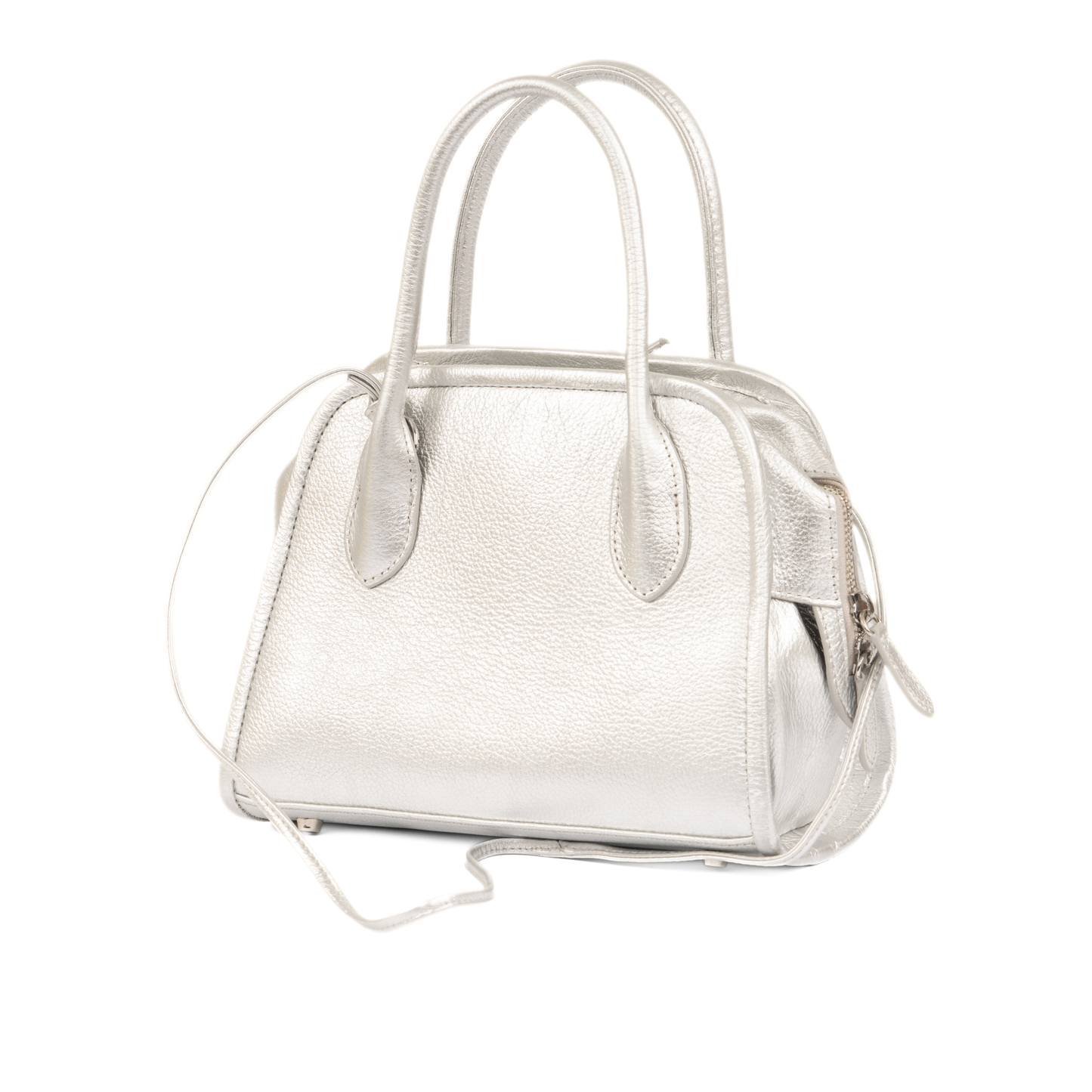 OPHELIA Leather Handbag - Silver