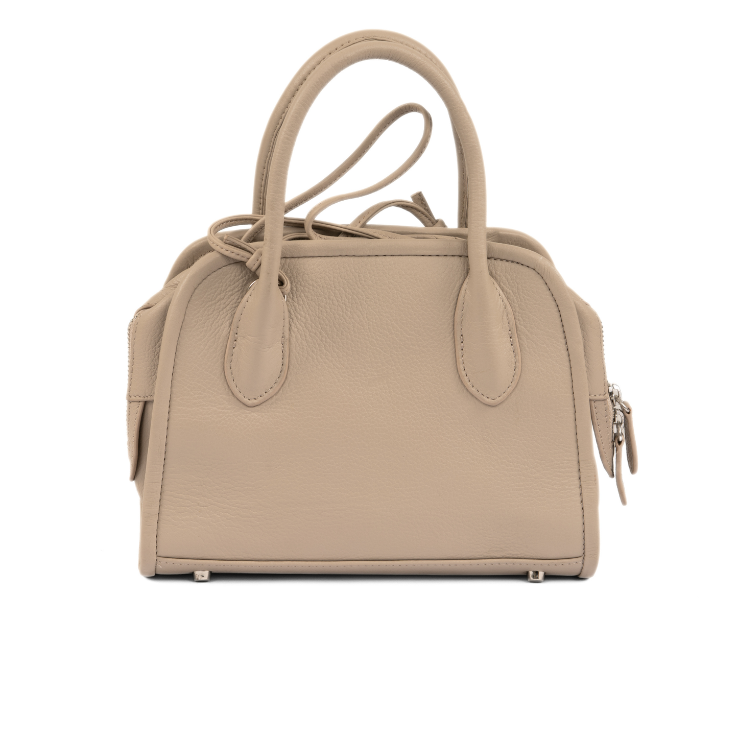 OPHELIA Leather Handbag - Grey