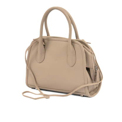 OPHELIA Leather Handbag - Grey