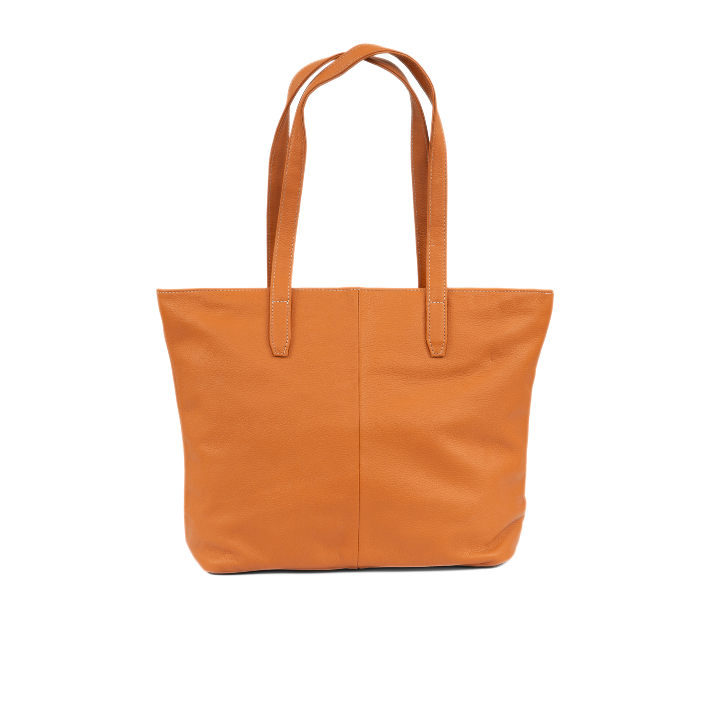 Aura Classic Tote Leather Bag - Orange