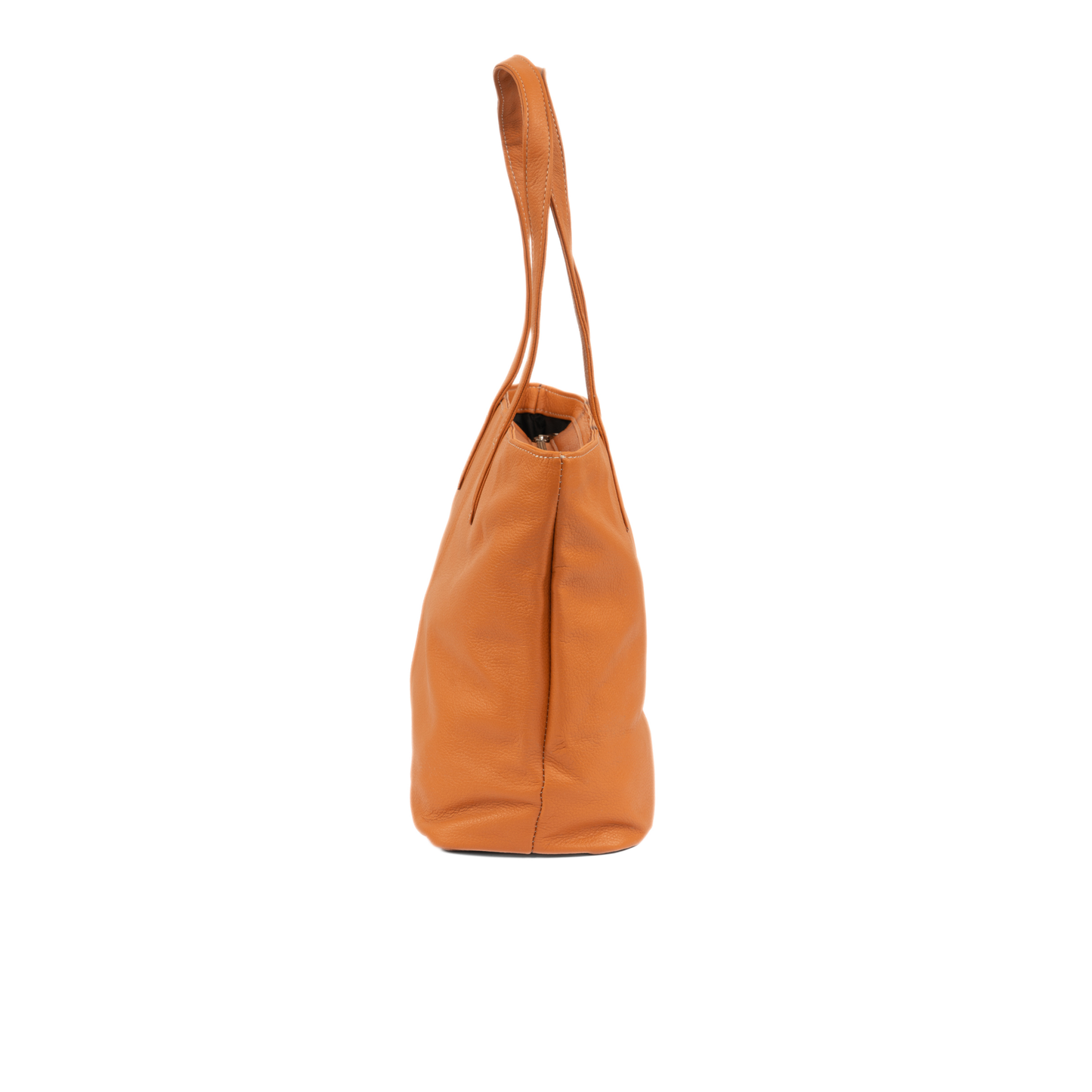 Aura Classic Tote Leather Bag - Orange