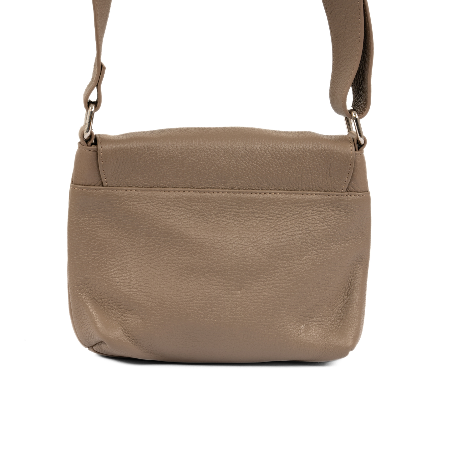 City Walk Shoulder Leather Bag - Grey