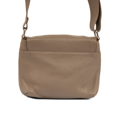 City Walk Shoulder Leather Bag - Grey