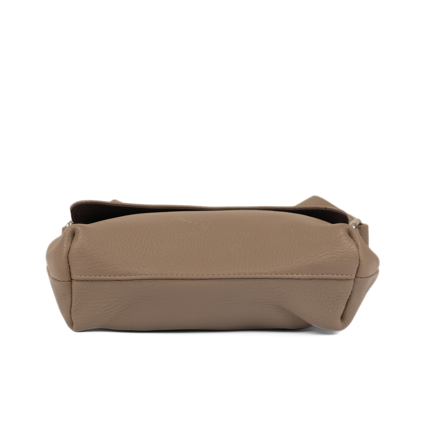 City Walk Shoulder Leather Bag - Grey