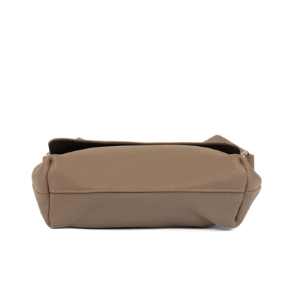 City Walk Shoulder Leather Bag - Grey