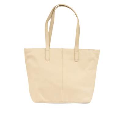 Aura Classic Tote Leather Bag - White