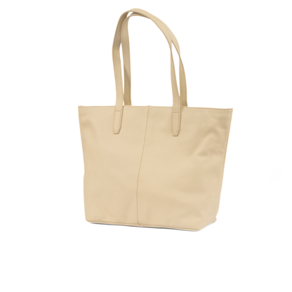 Aura Classic Tote Leather Bag - White