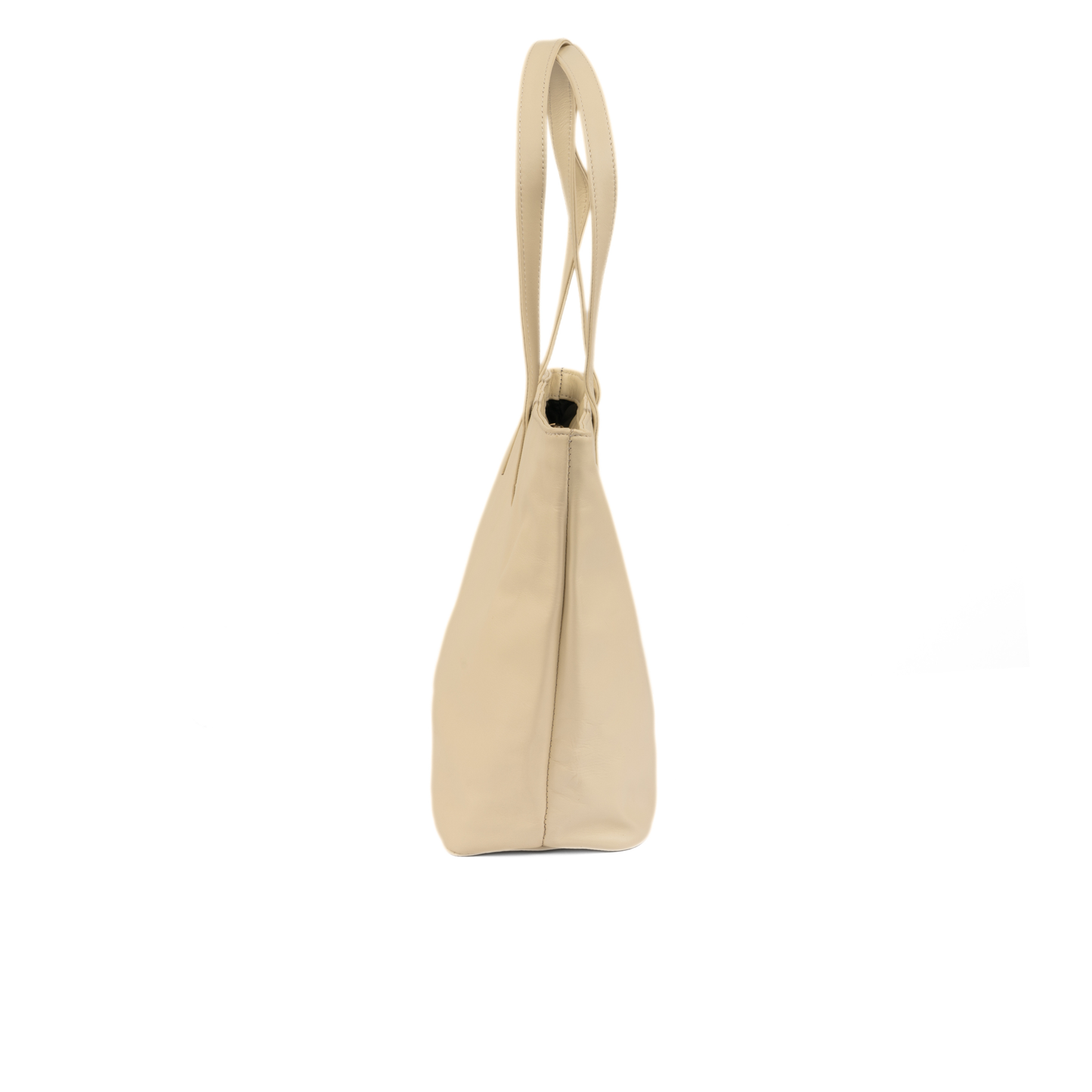 Aura Classic Tote Leather Bag - White