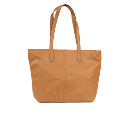 Aura Classic Tote Leather Bag - Brown