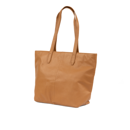 Aura Classic Tote Leather Bag - Brown