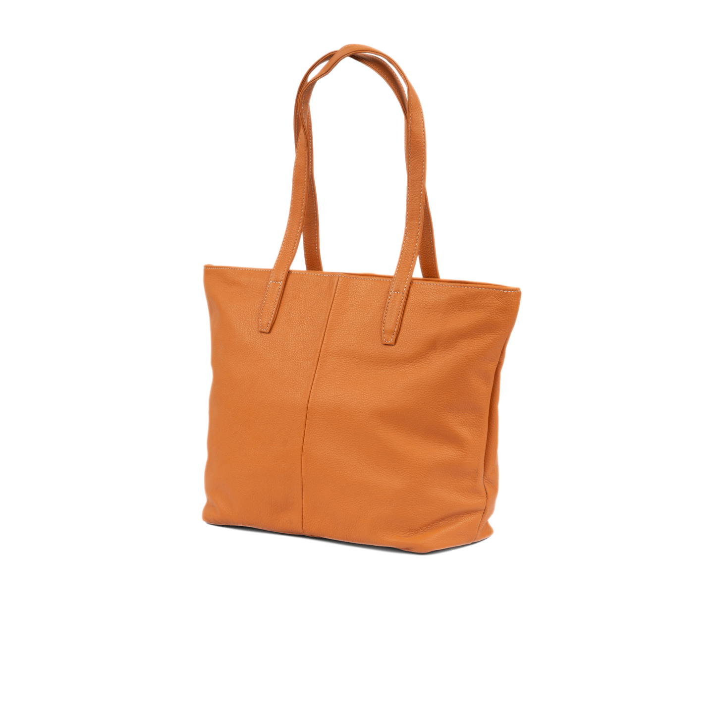 Aura Classic Tote Leather Bag - Orange