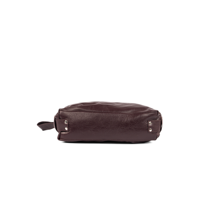 Maroon Velvet Shoulder Bag