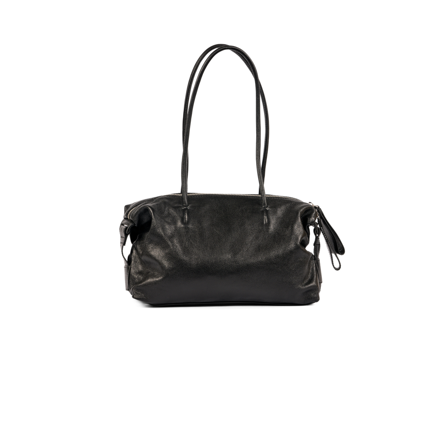 Black Pearl Leather Handbag