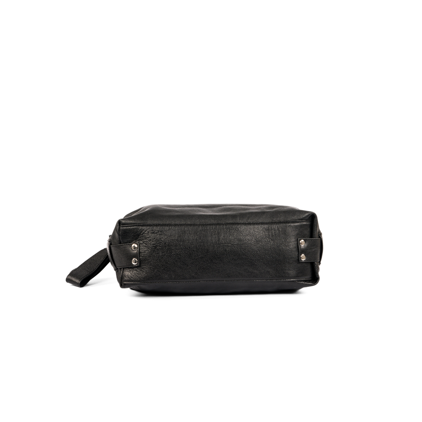 Black Pearl Leather Handbag
