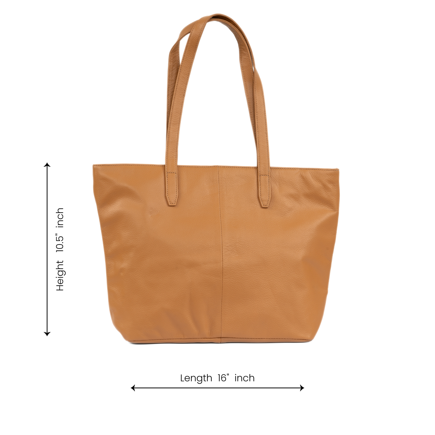 Aura Classic Tote Leather Bag - Brown