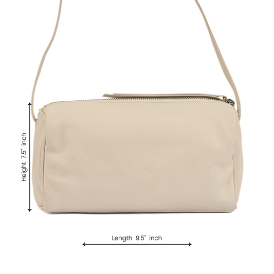 Ivory Mini Leather Crossbody
