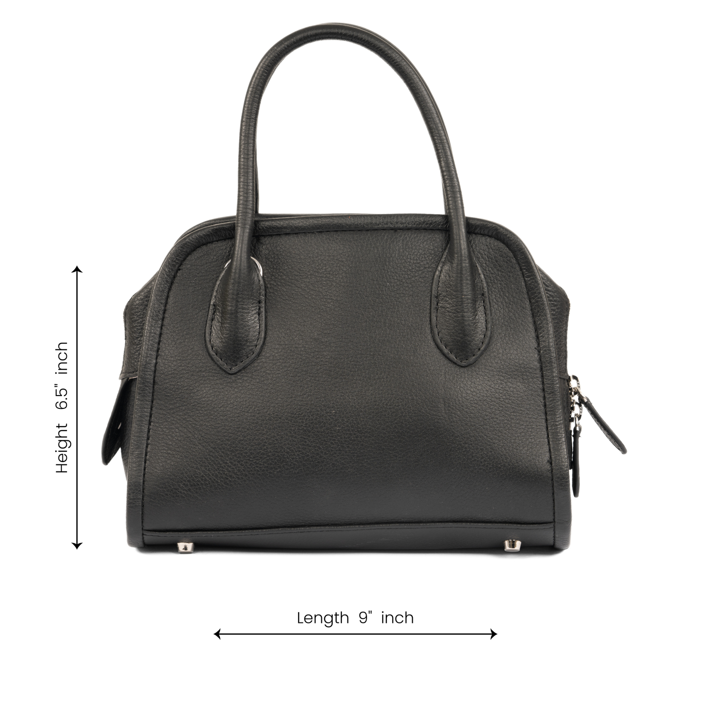 OPHELIA Leather Handbag - Black