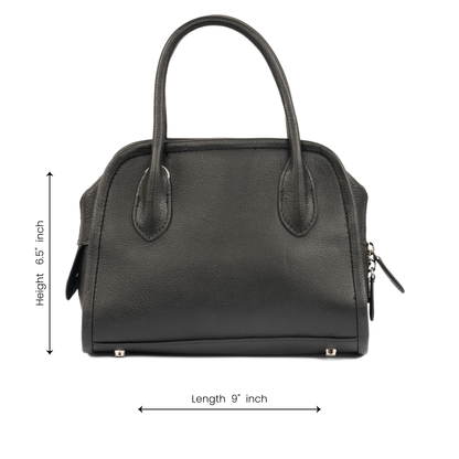 OPHELIA Leather Handbag - Black