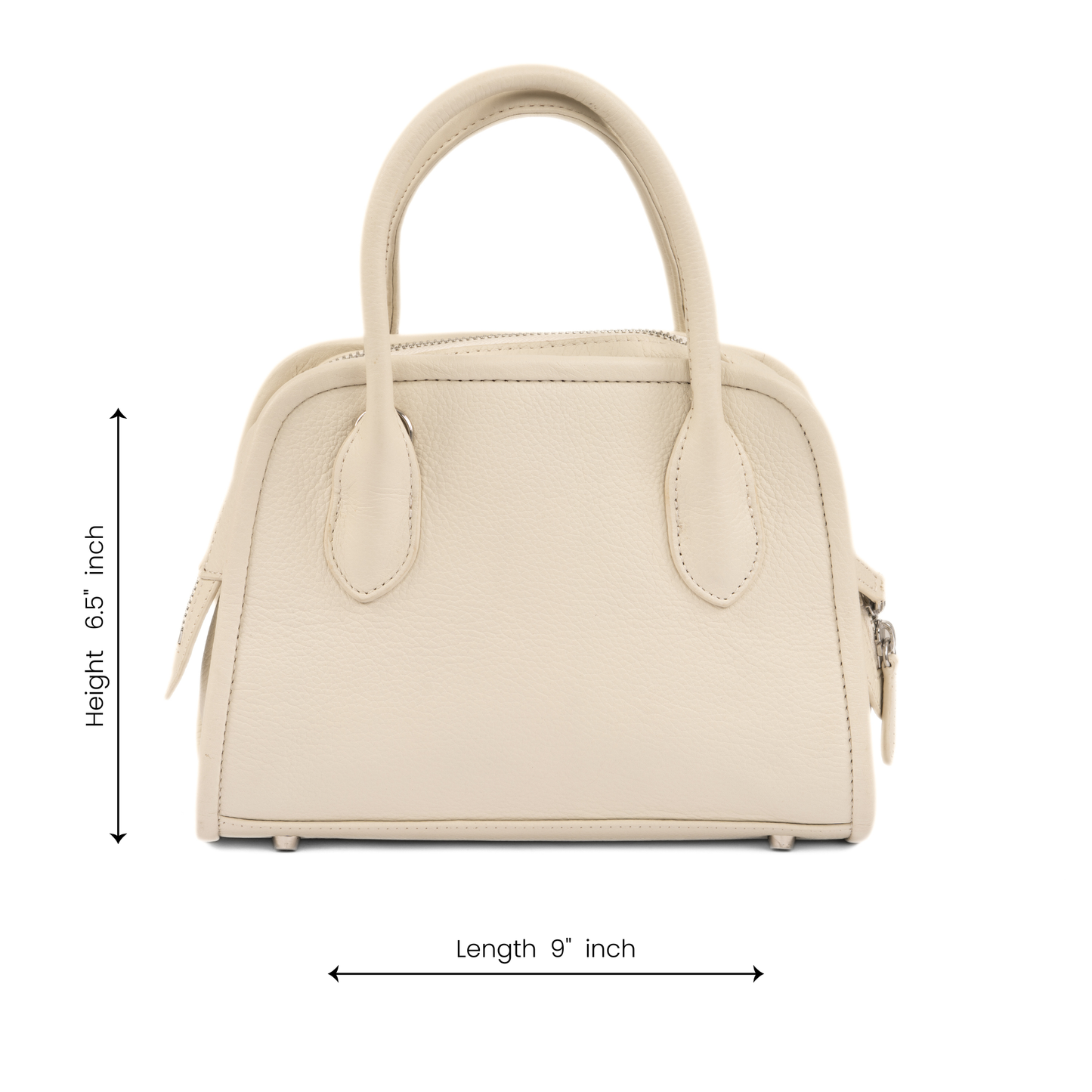 OPHELIA Leather Handbag - Off White