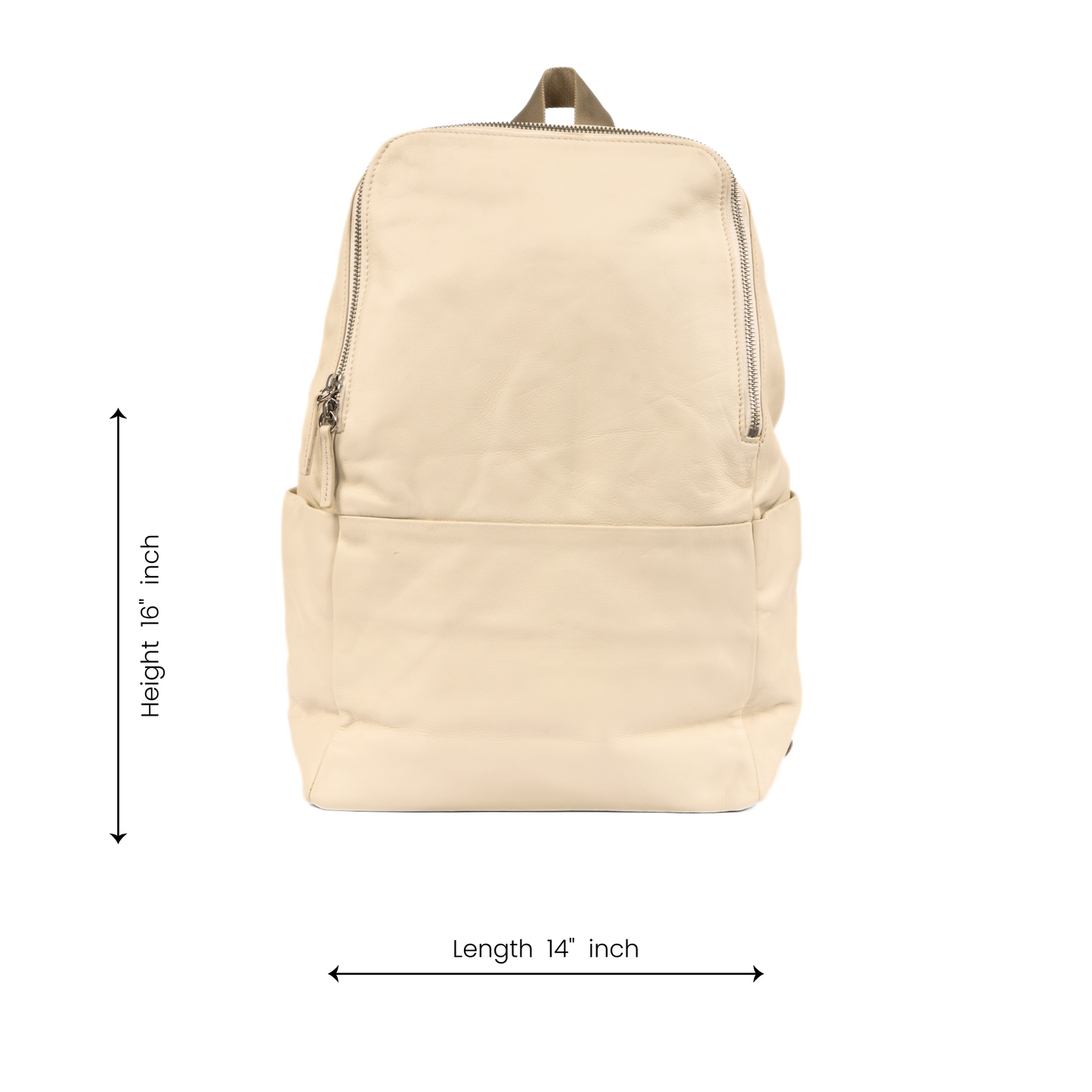 Ivory Charm Leather Backpack