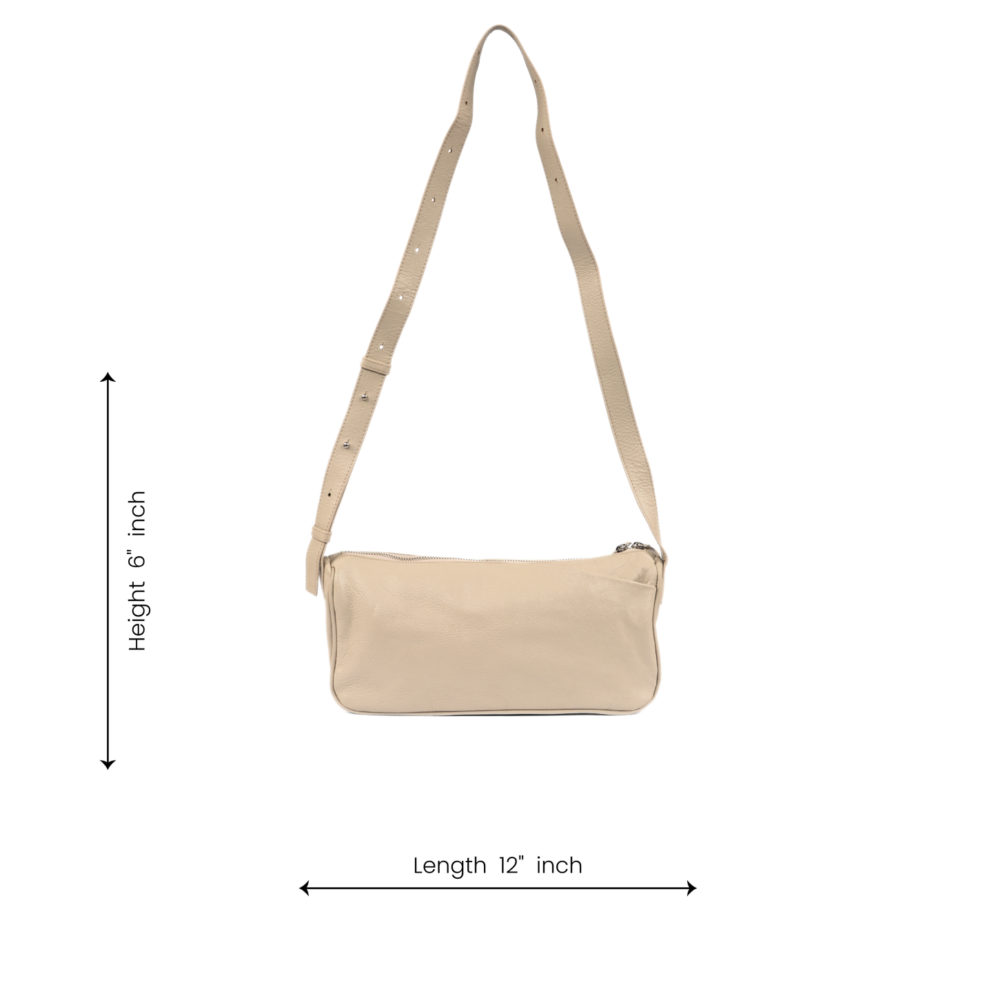 Urban Mist Grey Crossbody Leather Bag