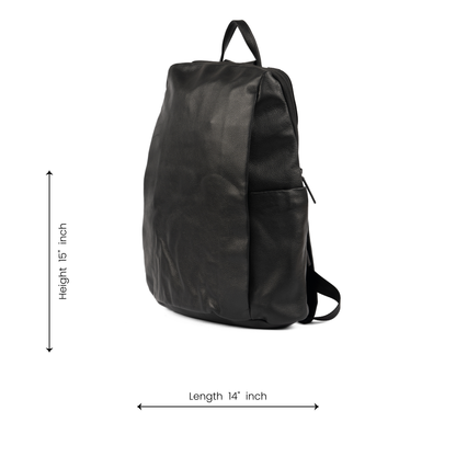 Executive Black Leather Backpack